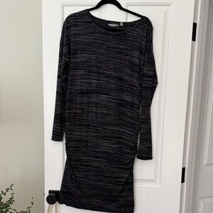 Athleta Avenues  Black Striped Dress